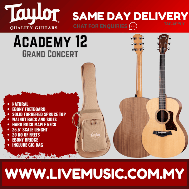 Taylor Academy 12 Grand Concert Acoustic Guitar w/Bag