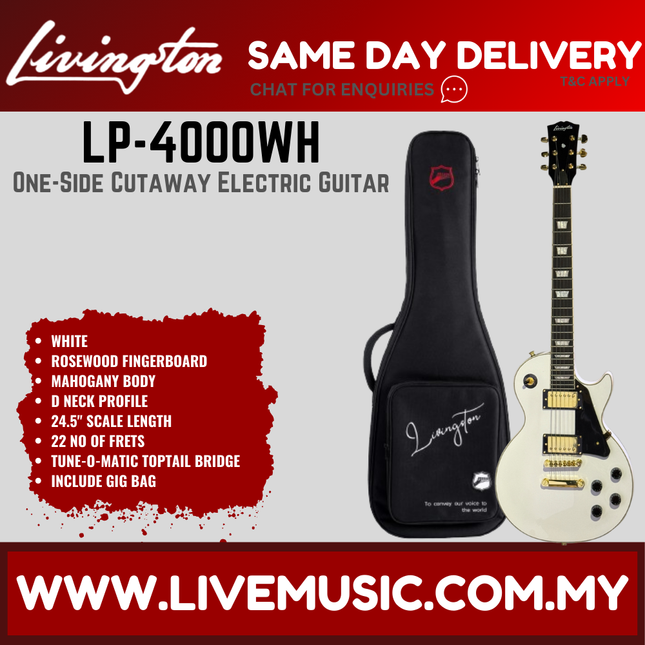 Livingston LP-4000 Les Paul Body HH Electric Guitar Rosewood Fretboard - ( LP4000 LP 4000 SELP300 SELP-300 )