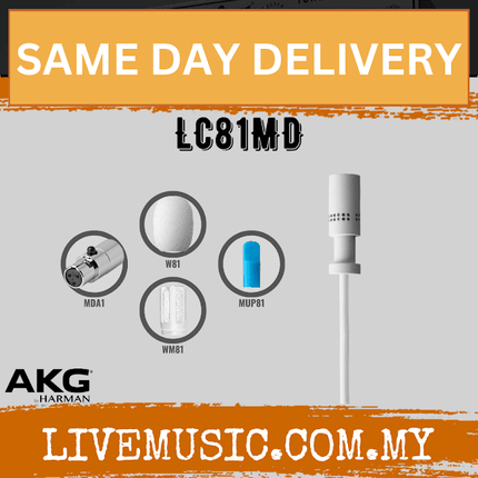 AKG LC81 MD Lightweight Cardioid Lav Microphone  (LC81MD LC81-MD)