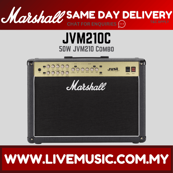 Marshall JVM210C 2x12 Inch 100 Watt Tube Guitar Amplifier (JVM-210C)