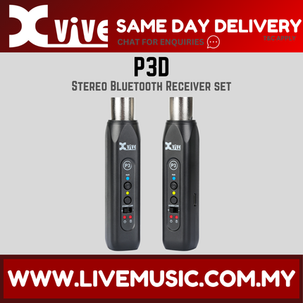 Xvive P3D Bluetooth Wireless Receiver - Pair ( P-3D / P 3D )