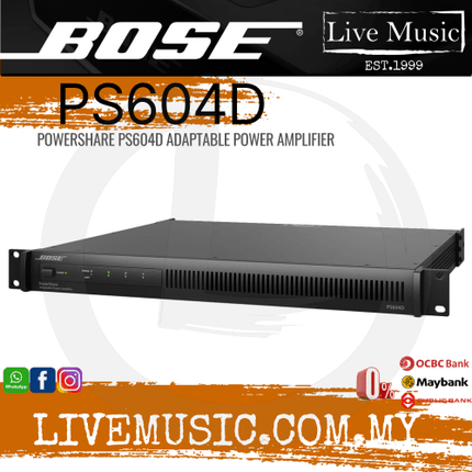 Bose PowerShare PS604D Adaptable 600W 4-Channel Power Amplifier ( PS640D )