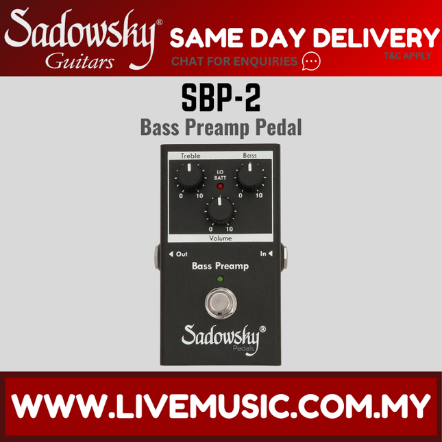 Sadowsky SBP-2 Bass Preamp Pedal ( SBP 2 SBP2 )