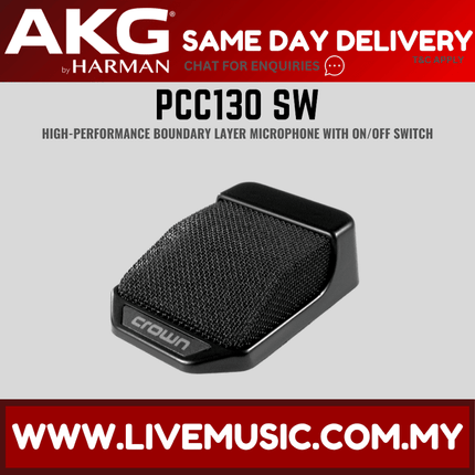 AKG PCC130SW Supercardioid Boundary Layer Microphone with Programmable Switch (PCC-130SW PCC 130SW)