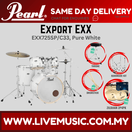 Pearl Export EXX 5-Piece Drum Set with Zildjian ZP4PK Cymbals Set ( EXX725SP/C )