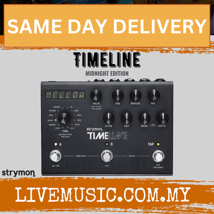 Strymon TimeLine Delay Guitar Effects Pedal, Midnight Edition