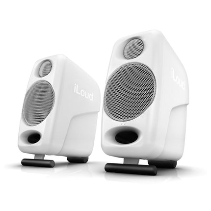 IK Multimedia iLoud Micro Monitor - Ultra-compact, High Quality Reference Studio Monitors with Bluetooth - White (Pair)