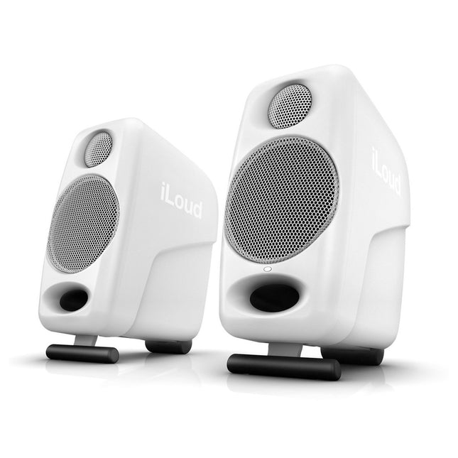 IK Multimedia iLoud Micro Monitor - Ultra-compact, High Quality Reference Studio Monitors with Bluetooth - White (Pair)