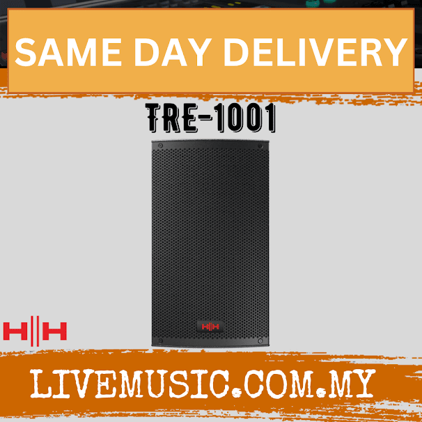 HH Electronic Tensor TRE1001 Active PA Speaker With Speaker Stand And Cable - Each / Pair ( TRE-1001 / TRE 1001 )