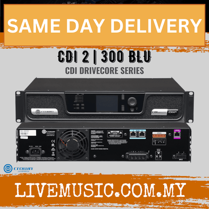 Crown CDi 2|300BL 2-Channel DriveCore Series Power Amplifier with BLU Link ( CDi 2 300BL / CDi2300BL )