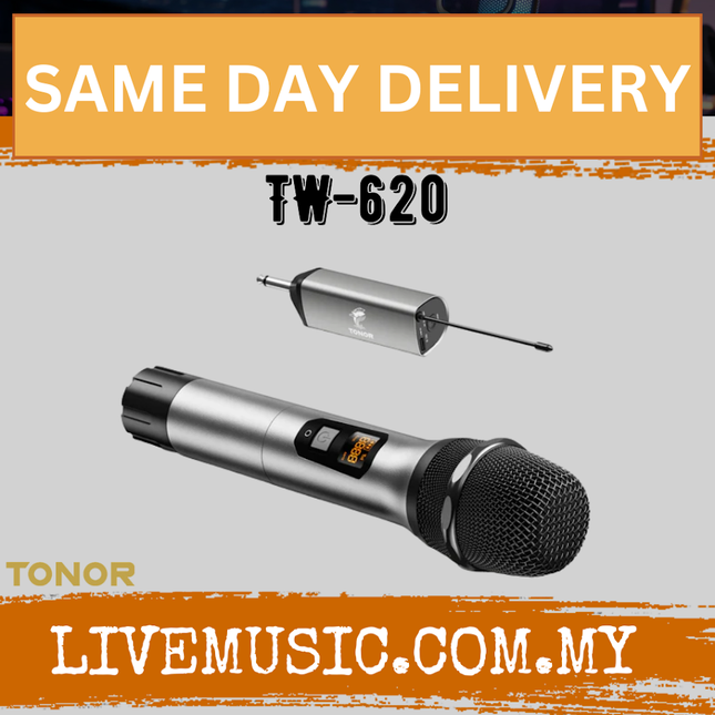 TONOR TW-620 Wireless Microphone - Grey / Black / Red ( TW 620 / TW620 )