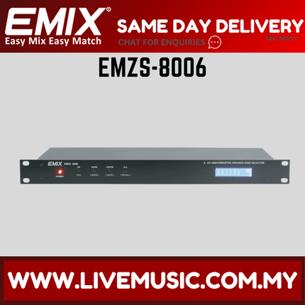 EMIX EMZS-8006 6 CH Uninterrupted Zone Selector ( EMZS 8006 / EMZS8006 )