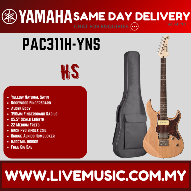 Yamaha PAC311H Pacifica Electric Guitar - Yellow Natural ( PAC 311H / PAC-311H )