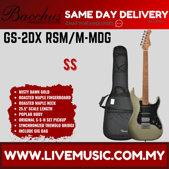 Bacchus GS-2DX RSM/M Universe Series Roasted Maple Electric Guitar ( GS2DXRSMM / GS2DX )