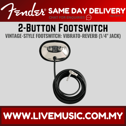 Fender 2-Button Amplifier Footswitch, Vibrato/Reverb