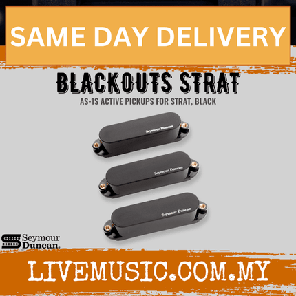 Seymour Duncan AS-1S Blackouts Strat Pickup Set ( AS1S AS 1S)