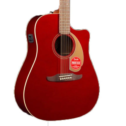 Fender California Redondo Player Slope-Shouldered Acoustic Guitar, Candy Apple Red