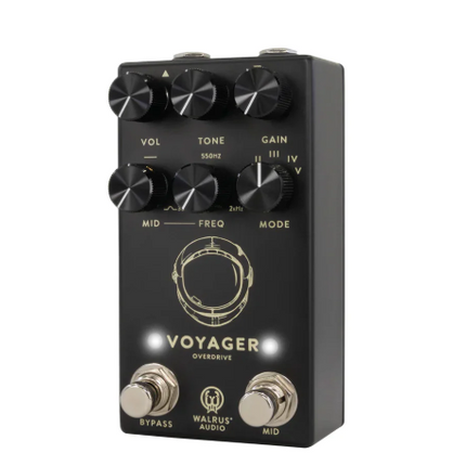 Walrus Audio Voyager Preamp & Overdrive MKII Guitar Effects Pedal, Black