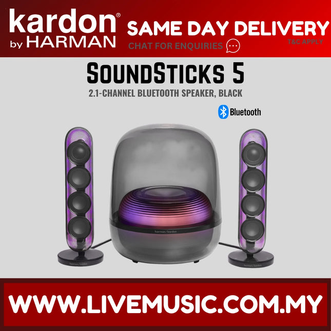 Harman Kardon SoundSticks 5 2.1-channel Bluetooth Speaker - Black ( SOUNDSTICKS5 SOUNDSTICKS-5 )