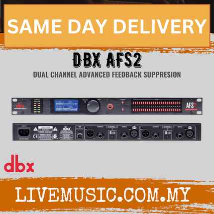 Dbx By Harman AFS2 Advanced Feedback Suppression® Processor with Full LCD Display ( dbxAFS2 / dbx-AFS2 )