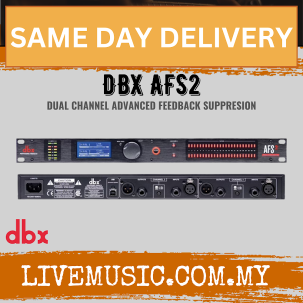 Dbx By Harman AFS2 Advanced Feedback Suppression® Processor with Full LCD Display ( dbxAFS2 / dbx-AFS2 )