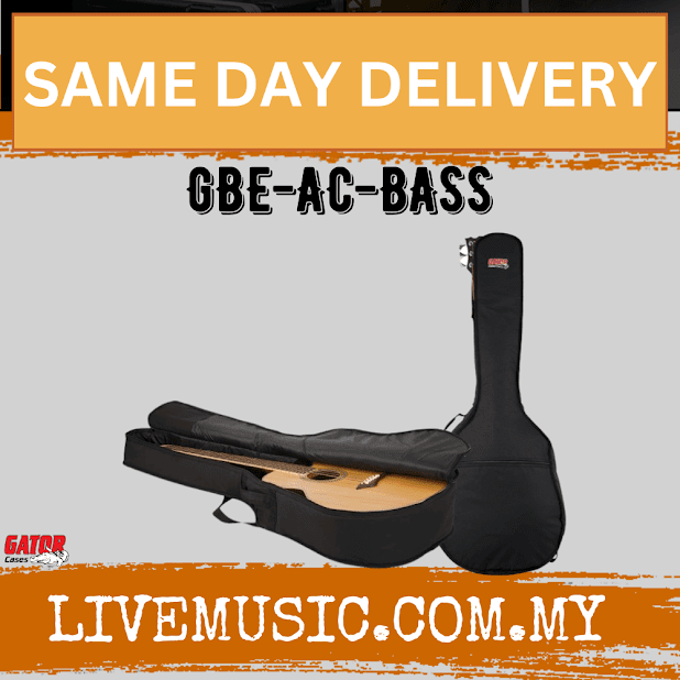 Gator GBE-AC-BASS Economy Style Acoustic Bass Guitar Gig Bag (GBEACBASS)
