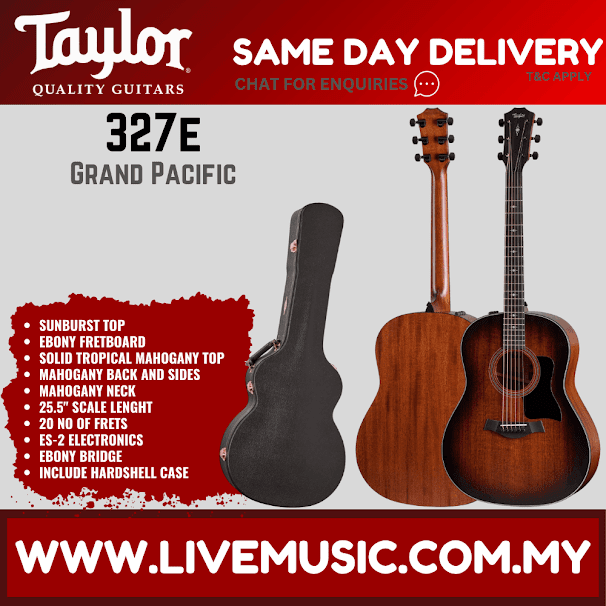 Taylor 327e V-Class Mahogany/Mahogany Grand Pacific Acoustic Guitar w/Case