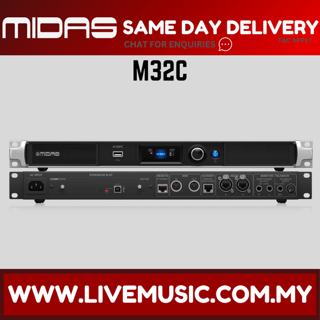 Midas M32C 40-channel Digital Rackmount Mixer (M-32C / M 32C)