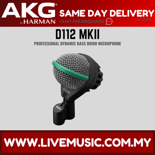 AKG D112 MKII Cardioid Dynamic Kick Drum Microphone (D-112 / D 112 Mk2)