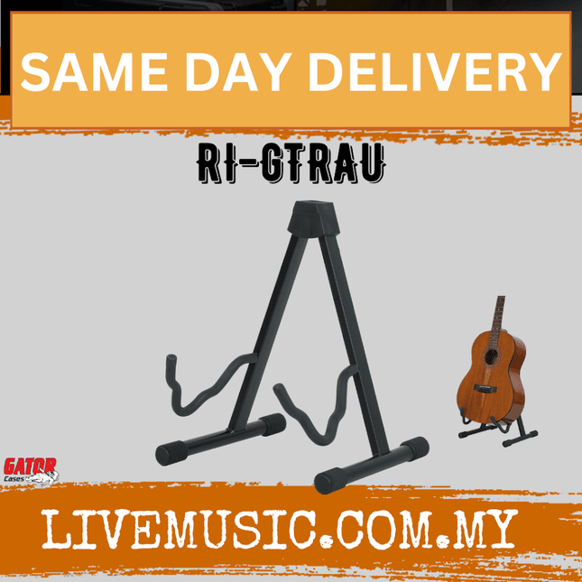 Gator Rok-It RI-GTRAU Universal A-Frame Stand for Acoustic or Electric Guitar (RIGTRAU)