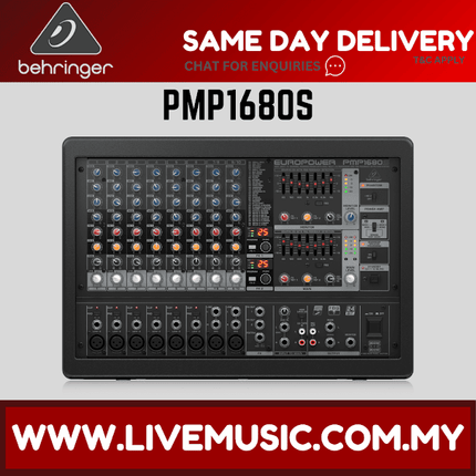 Behringer Europower PMP1680S 10-channel 1600W Powered Mixer ( PMP-1680S / PMP 1680S )