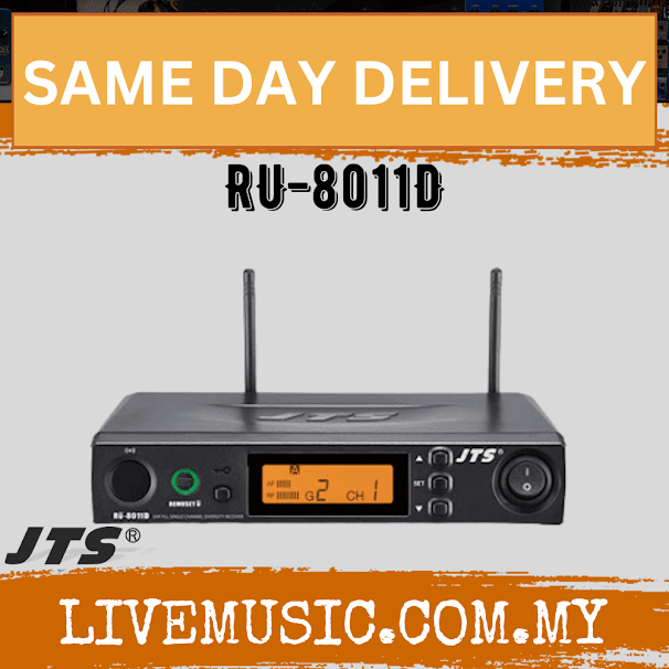 JTS RU-8011D Series UHF Single Channel PLL Diversity Receiver (RU 8011D RU8011D)