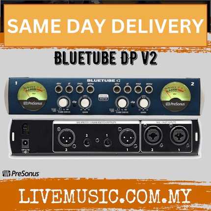 PreSonus BlueTube DP V2 2-channel Microphone and Instrument Preamplifier (Blue Tube)