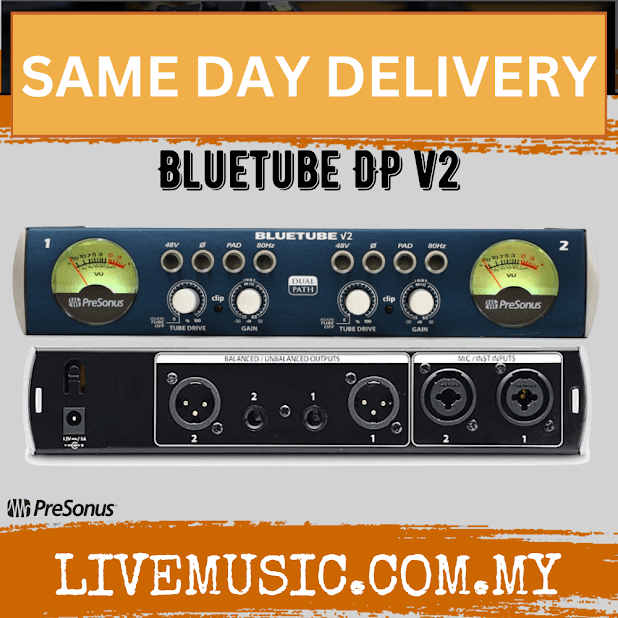 PreSonus BlueTube DP V2 2-channel Microphone and Instrument Preamplifier (Blue Tube)