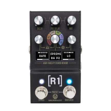 Walrus Audio MAKO Series MKII R1 High-Fidelity Stereo Reverb Guitar Effects Pedal