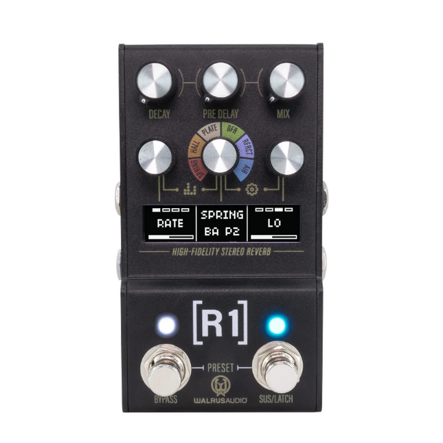 Walrus Audio MAKO Series MKII R1 High-Fidelity Stereo Reverb Guitar Effects Pedal