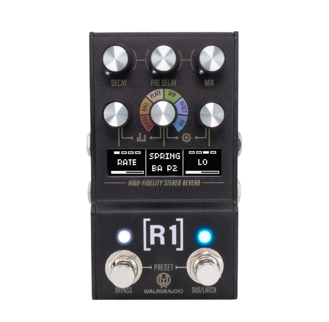 Walrus Audio MAKO Series MKII R1 High-Fidelity Stereo Reverb Guitar Effects Pedal
