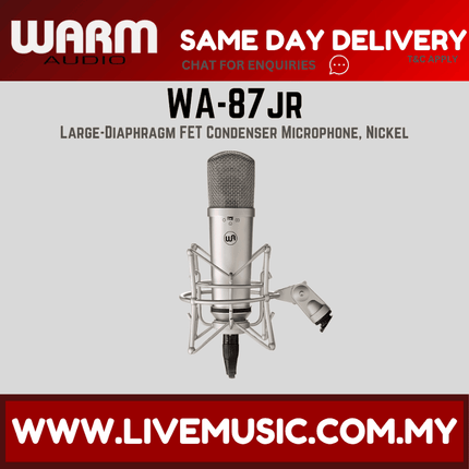 Warm Audio WA-87jr Large-Diaphragm FET Condenser Microphone, Nickel ( WA87JR WA 87JR )