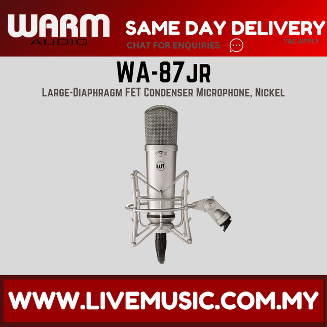 Warm Audio WA-87jr Large-Diaphragm FET Condenser Microphone, Nickel ( WA87JR WA 87JR )
