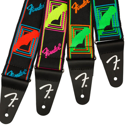 Fender Neon Monogram Guitar Strap,  Green/Blue  ( Neon-Monogram / NeonMonogram )