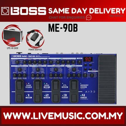 BOSS ME-90B Bass Multi-Effect Pedal With Adapter And Gig Bag ( ME90B / ME 90B )