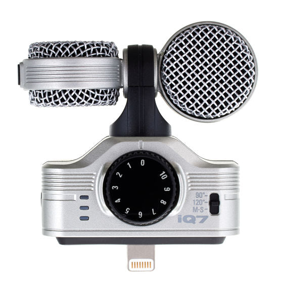 Zoom IQ7 Rotating Mid Side Stereo Capsule Mic Microphone Lightning Connector For IOS (IQ 7/IQ-7)