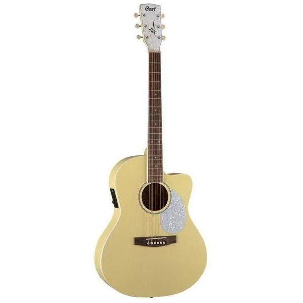 Cort JADE CLASSIC Acoustic-Electric Guitar with Gig Bag - Pastel Yellow Open Pore (JADE-CLASSIC/JADECLASSIC)