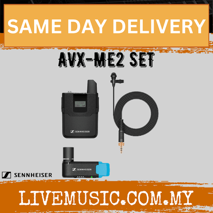 Sennheiser AVX-ME2 SET Digital Camera-Mount Wireless Omni Lavalier Microphone System (AVX ME2 / AVXME2)
