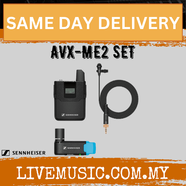 Sennheiser AVX-ME2 SET Digital Camera-Mount Wireless Omni Lavalier Microphone System (AVX ME2 / AVXME2)