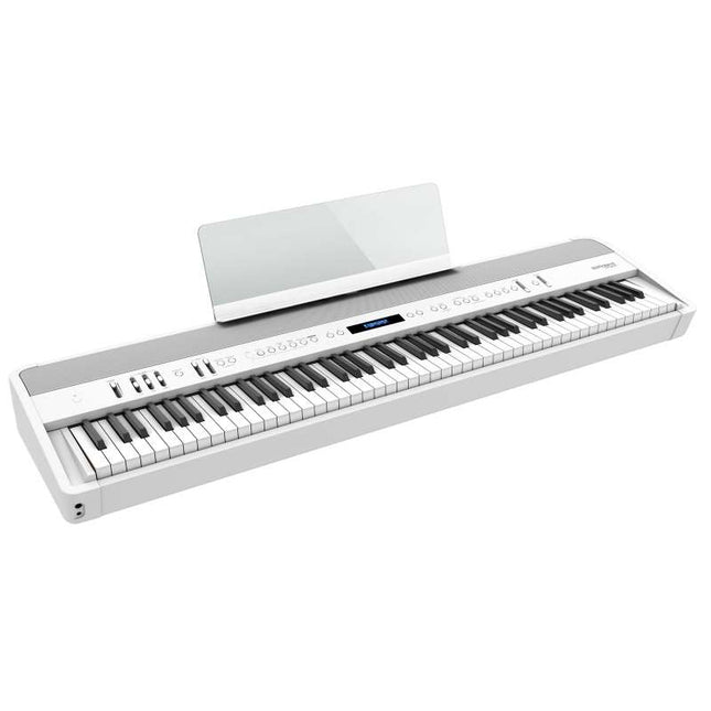 Roland FP-90X 88-key Digital Piano with DP-2, RH5 Headphones, Note Stand, Adapter - White ( FP90X /RH-5 / DP10)