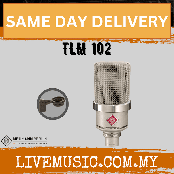 Neumann TLM 102 Large-diaphragm Condenser Microphone - Matte Black/Nickel ( TLM102 / TLM-102 )