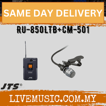 JTS RU-850LTB+CM-501 UHF Plastic Bodypack Transmitter & Lavalier Microphone