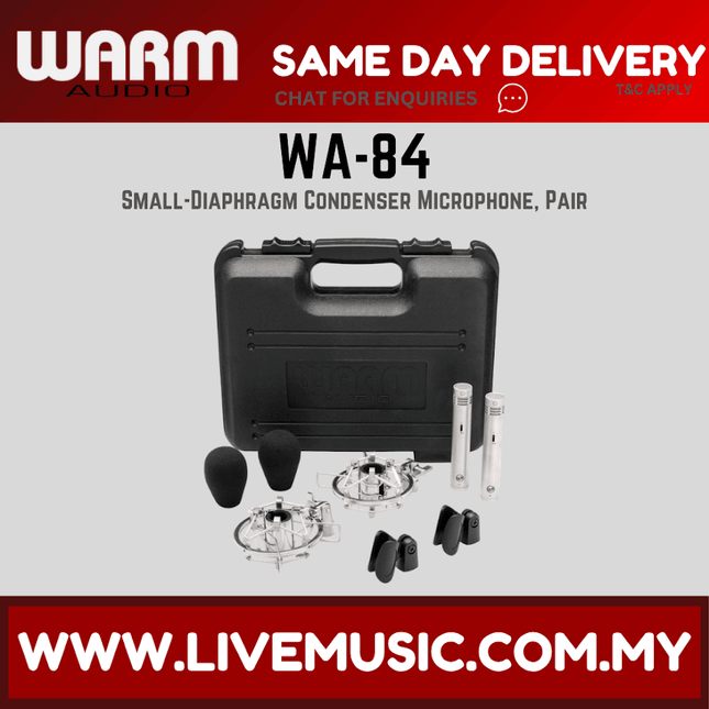 Warm Audio WA-84 Small-Diaphragm Condenser Microphone, Stereo Pair — ( WA84 WA 84 )