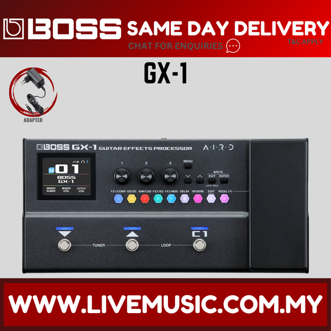 Boss GX-1 Guitar Effects Processor Pedal ( GX1 GX 1 ) Replace GT1 GT-1